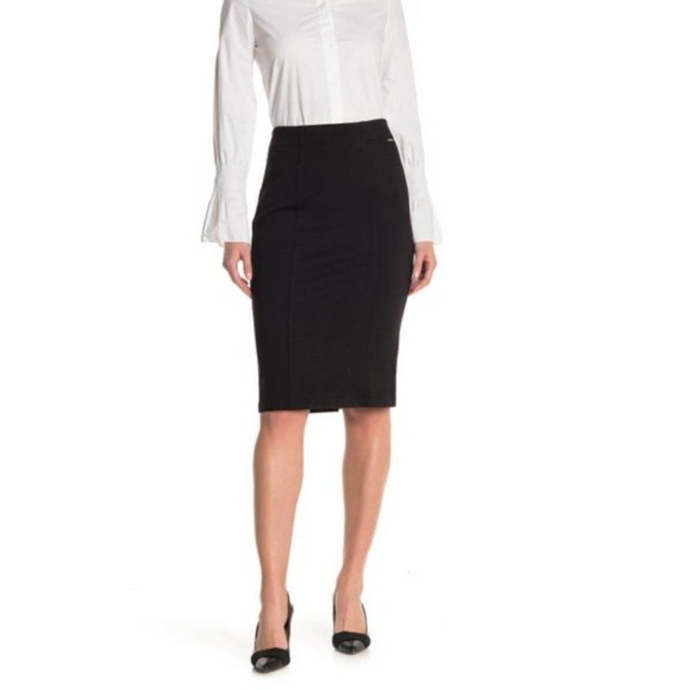 T Tahari Black Pull On Ponte Skirt size XS